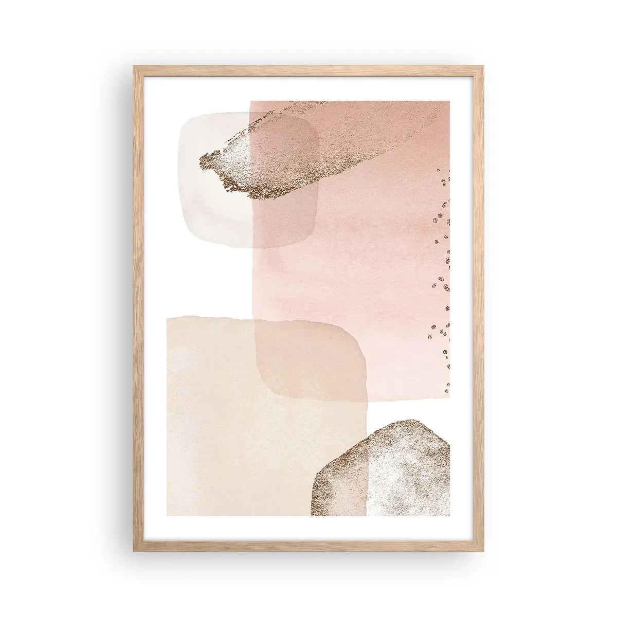 Een poster in een licht eiken lijst - Een blik door kleur - 50x70 cm