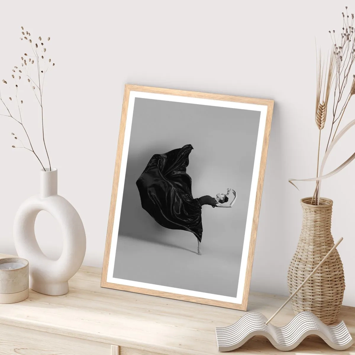 Een poster in een licht eiken lijst - Gevleugeld door muziek - 30x40 cm