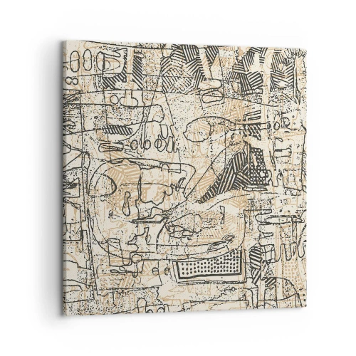 Schilderen op canvas - Het wacht om te worden gedecodeerd - 50x50 cm
