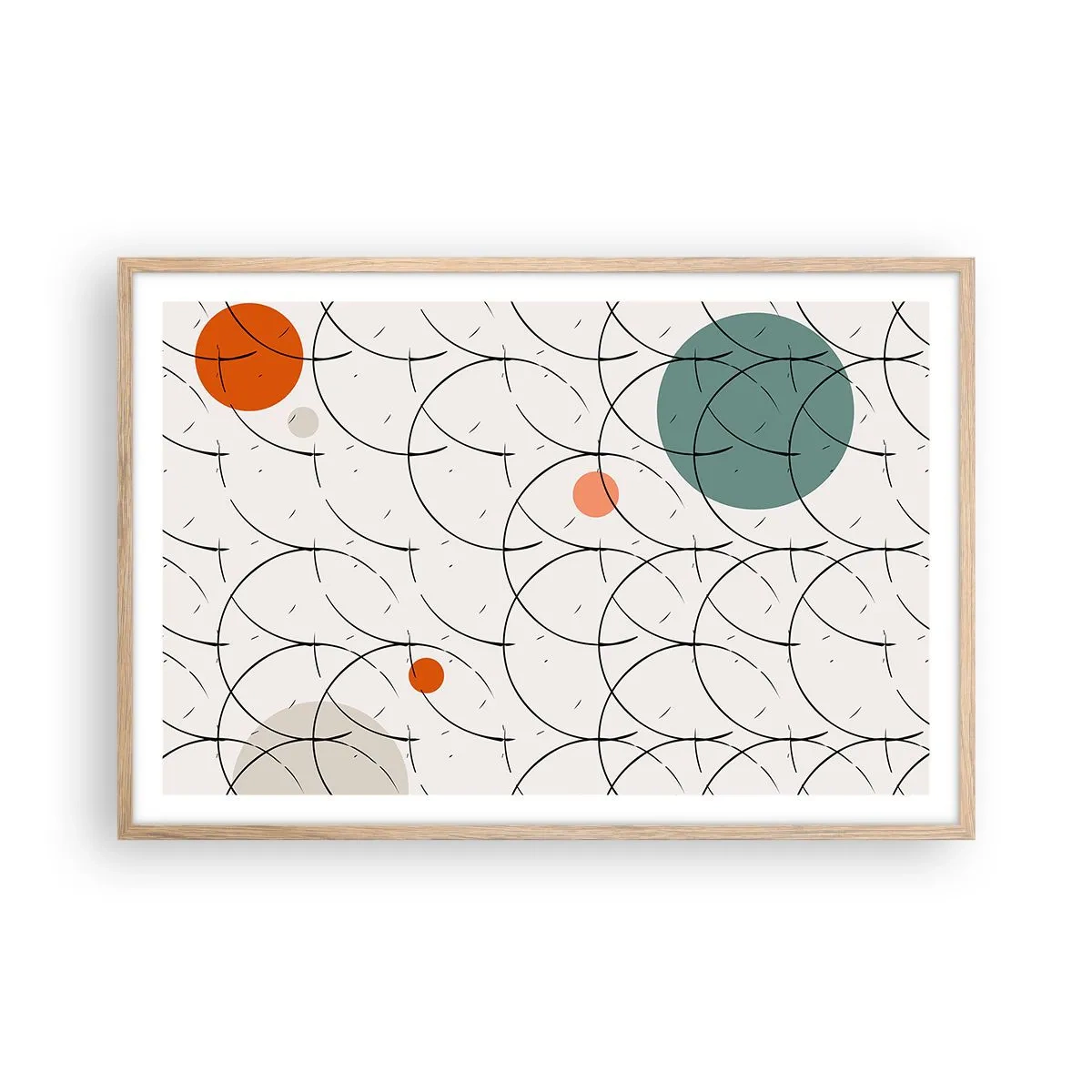 Een poster in een licht eiken lijst - In de pop-art-sfeer - 91x61 cm