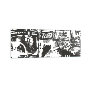 Schilderen op glas - Orde of chaos? - 140x50 cm