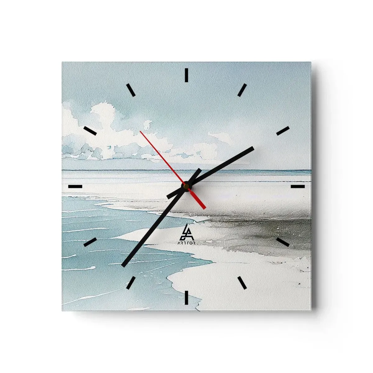 Wandklok - Klok - Zachte vloed - 40x40 cm