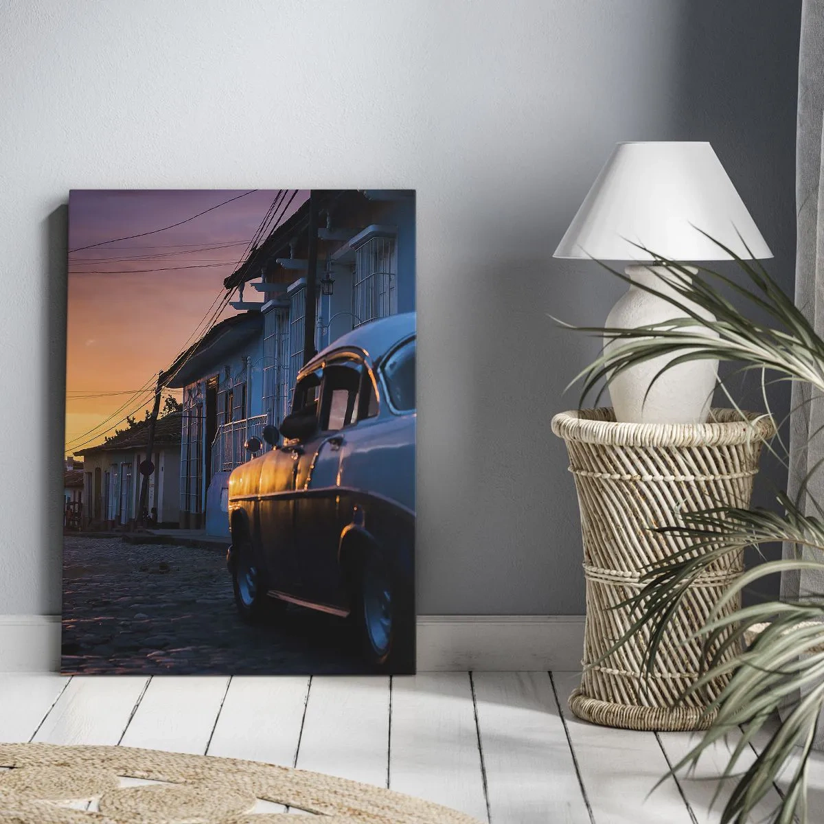 Schilderen op canvas - De tijd vertraagt hier - 50x70 cm