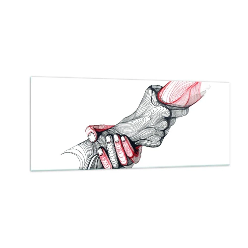 Schilderen op glas - Je bent in goede handen - 100x40 cm