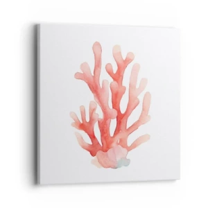 Schilderen op canvas - Koraalkleurig koraal - 40x40 cm