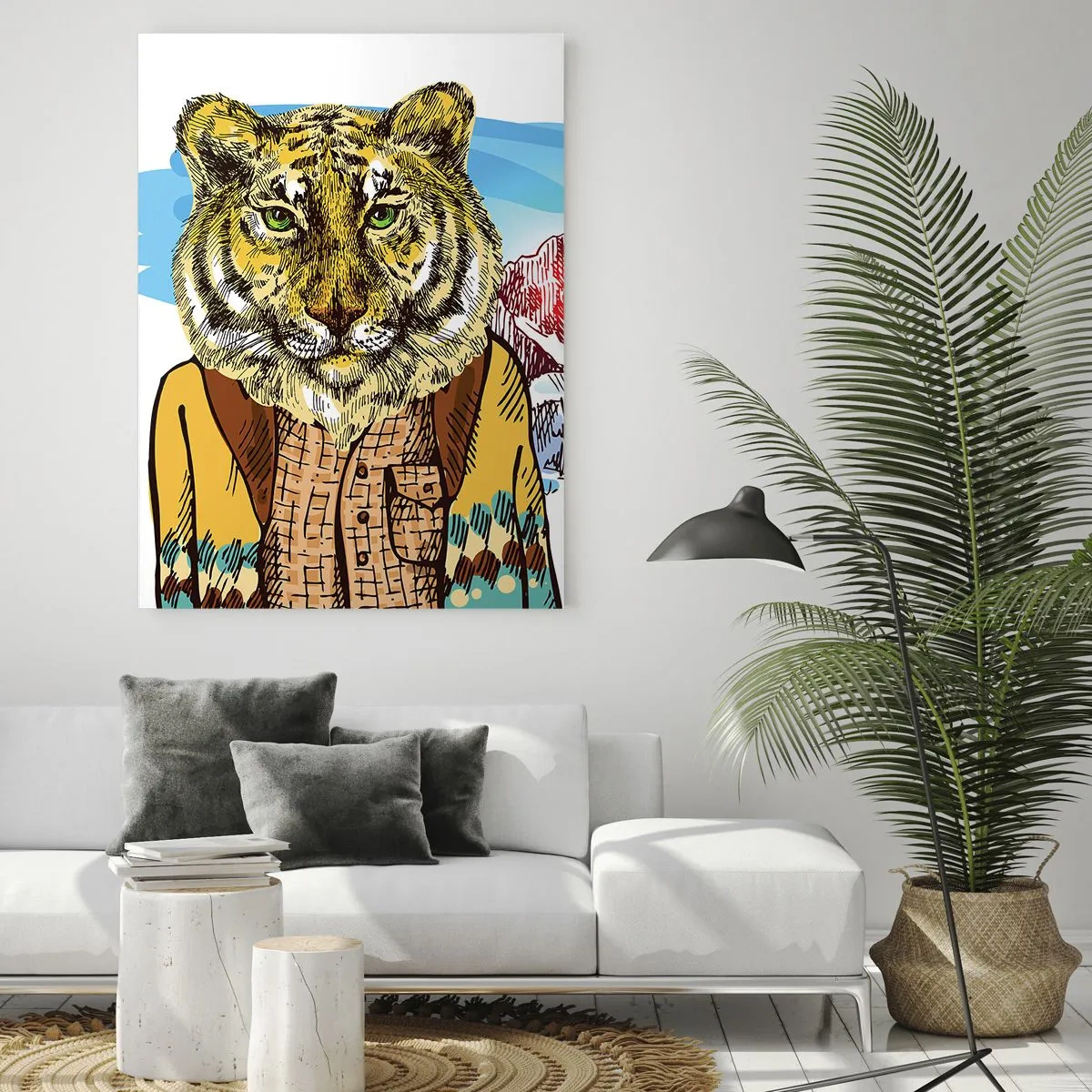 Schilderen op glas - Niet zo wild als ze hem tekenen - 50x70 cm