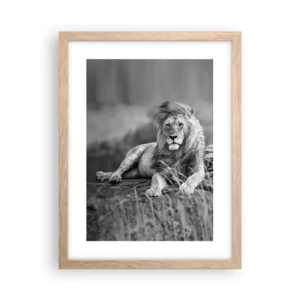 Een poster in een licht eiken lijst - Koninklijke siësta - 30x40 cm