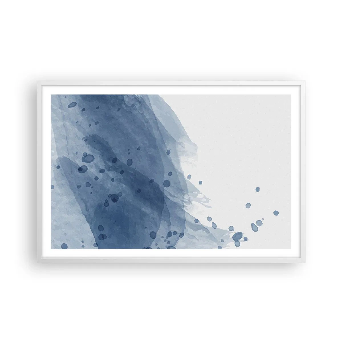 Poster in een witte lijst - Blauwe tule - 91x61 cm