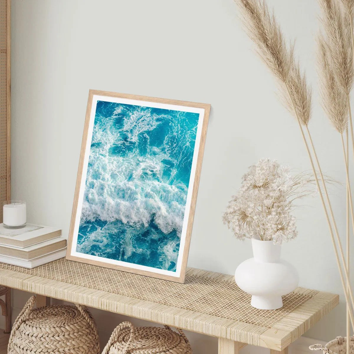 Een poster in een licht eiken lijst - Vrolijk en springend - 61x91 cm