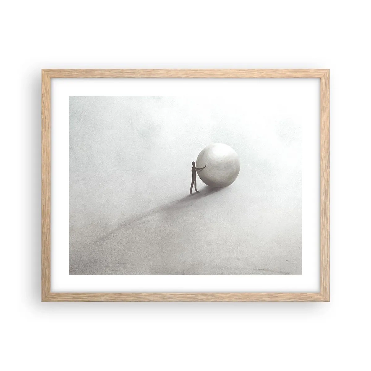 Een poster in een licht eiken lijst - Het spel van het leven - 50x40 cm