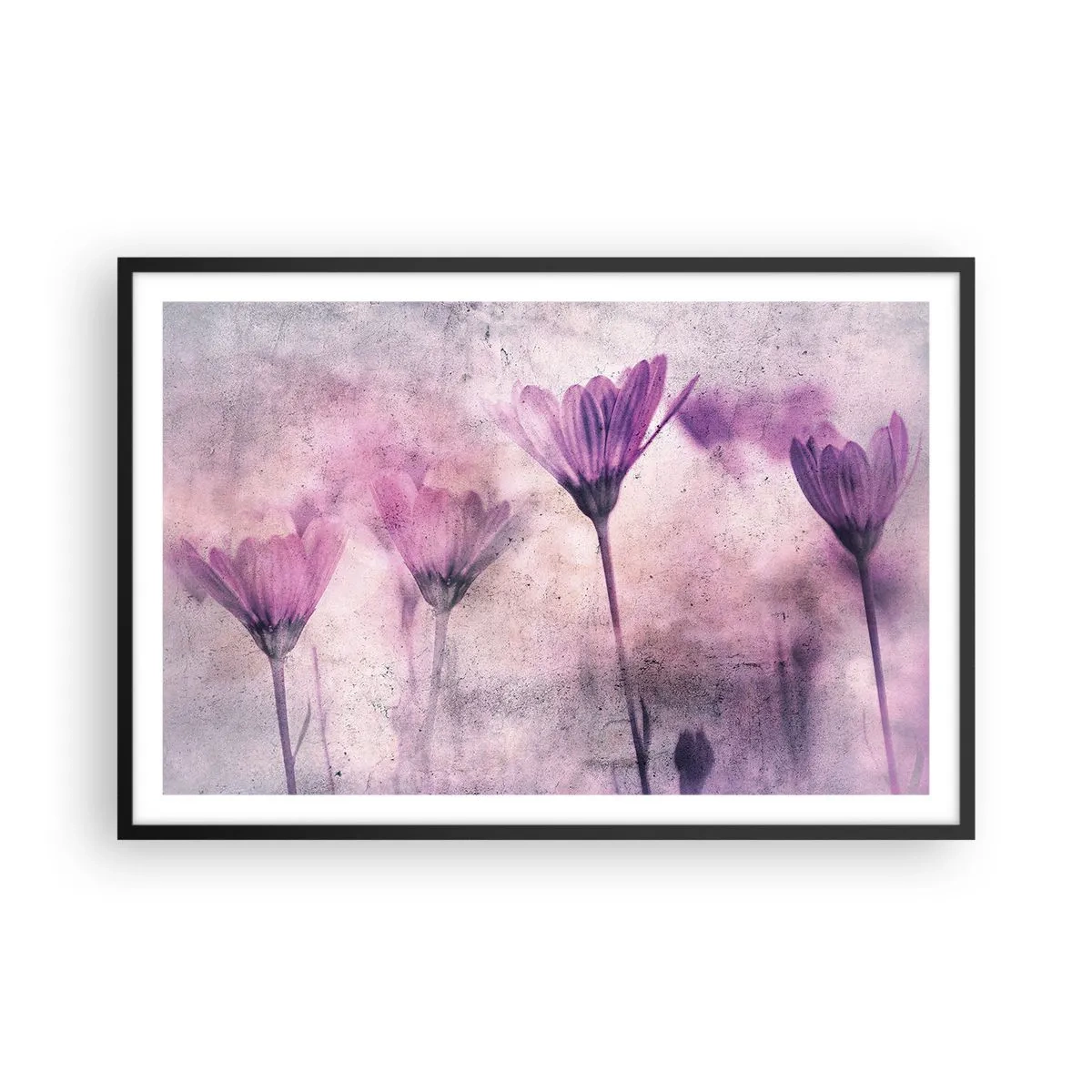 Poster in een zwarte lijst - Een droom van bloemen - 91x61 cm