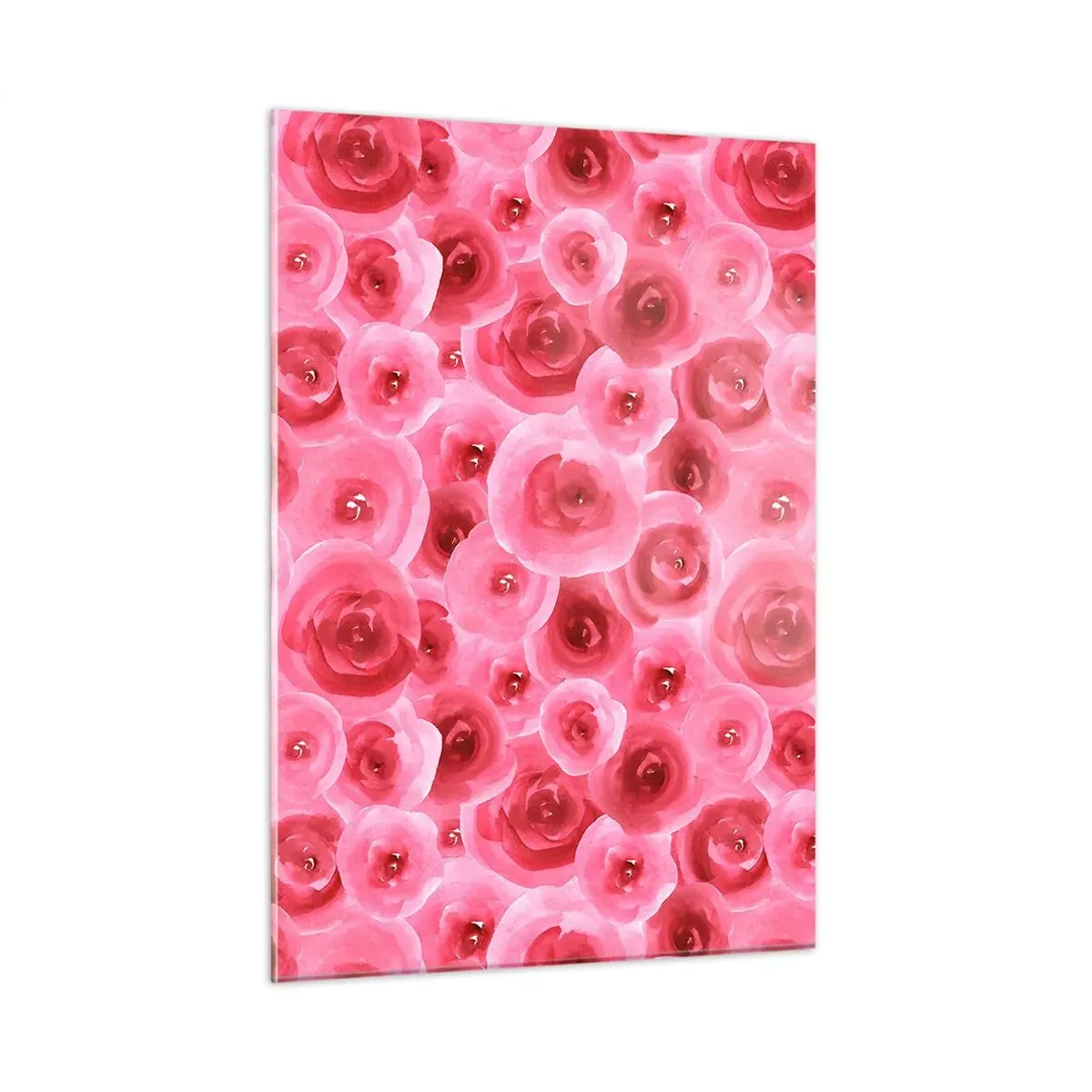 Schilderen op glas - Rozen onder en boven - 50x70 cm