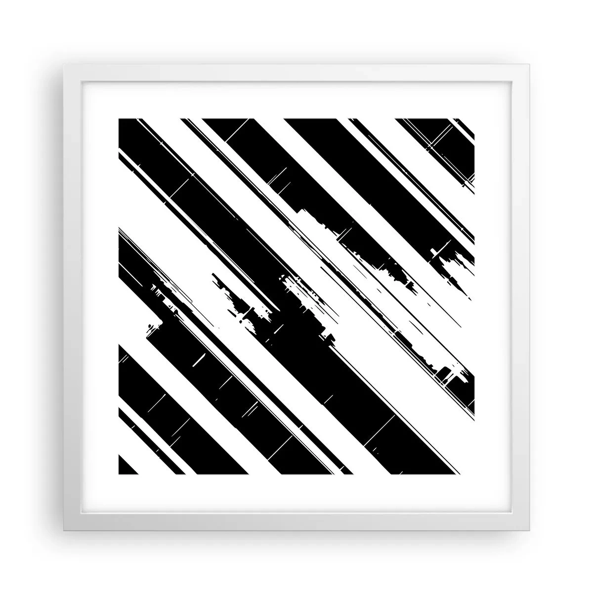 Poster in een witte lijst - Een intense en dynamische compositie - 40x40 cm