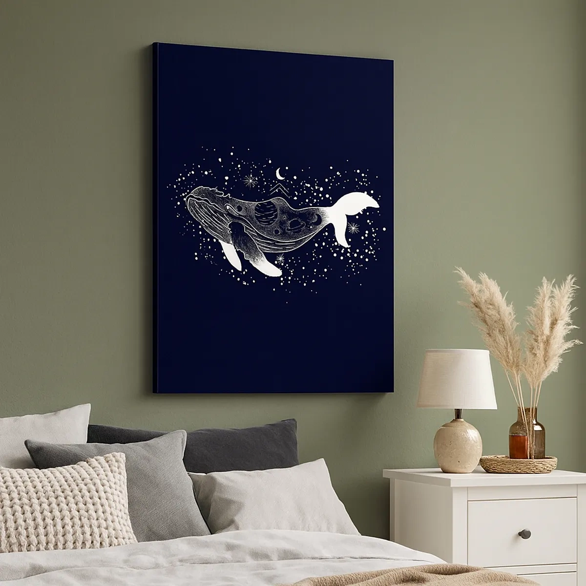 Schilderen op canvas - In de oceaan van het universum - 50x70 cm