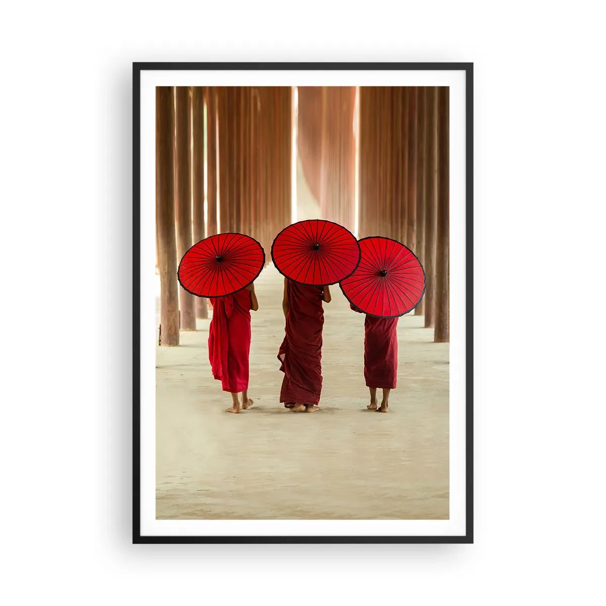 Poster in een zwarte lijst - Op weg naar het Zuivere Land - 70x100 cm