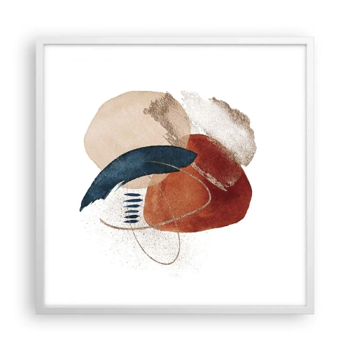 Poster in een witte lijst - Ovale compositie - 60x60 cm