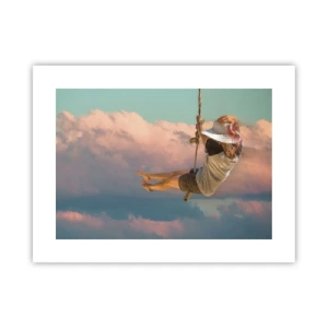 Poster - Plezier in de wolken - 40x30 cm