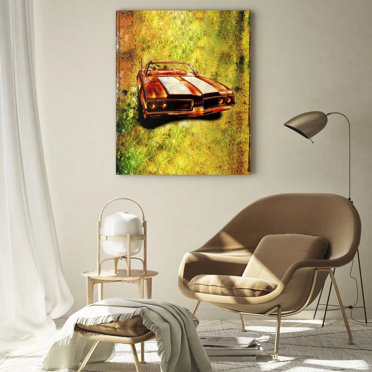 Schilderen op glas - Kracht betoverd in vormen - 80x120 cm