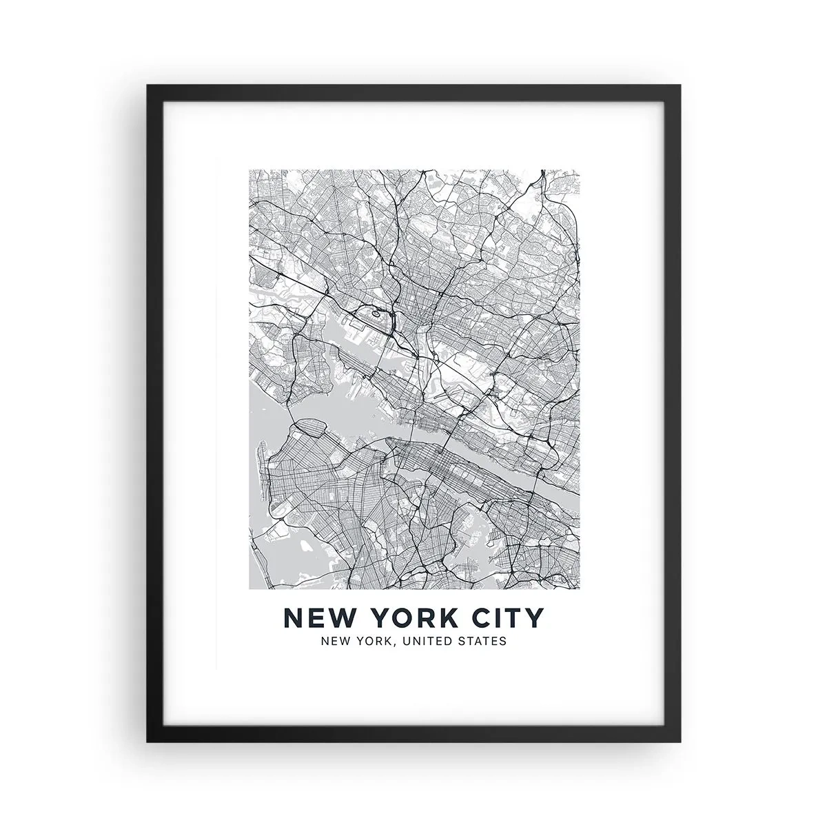 Poster in een zwarte lijst - De anatomie van een metropool - 40x50 cm