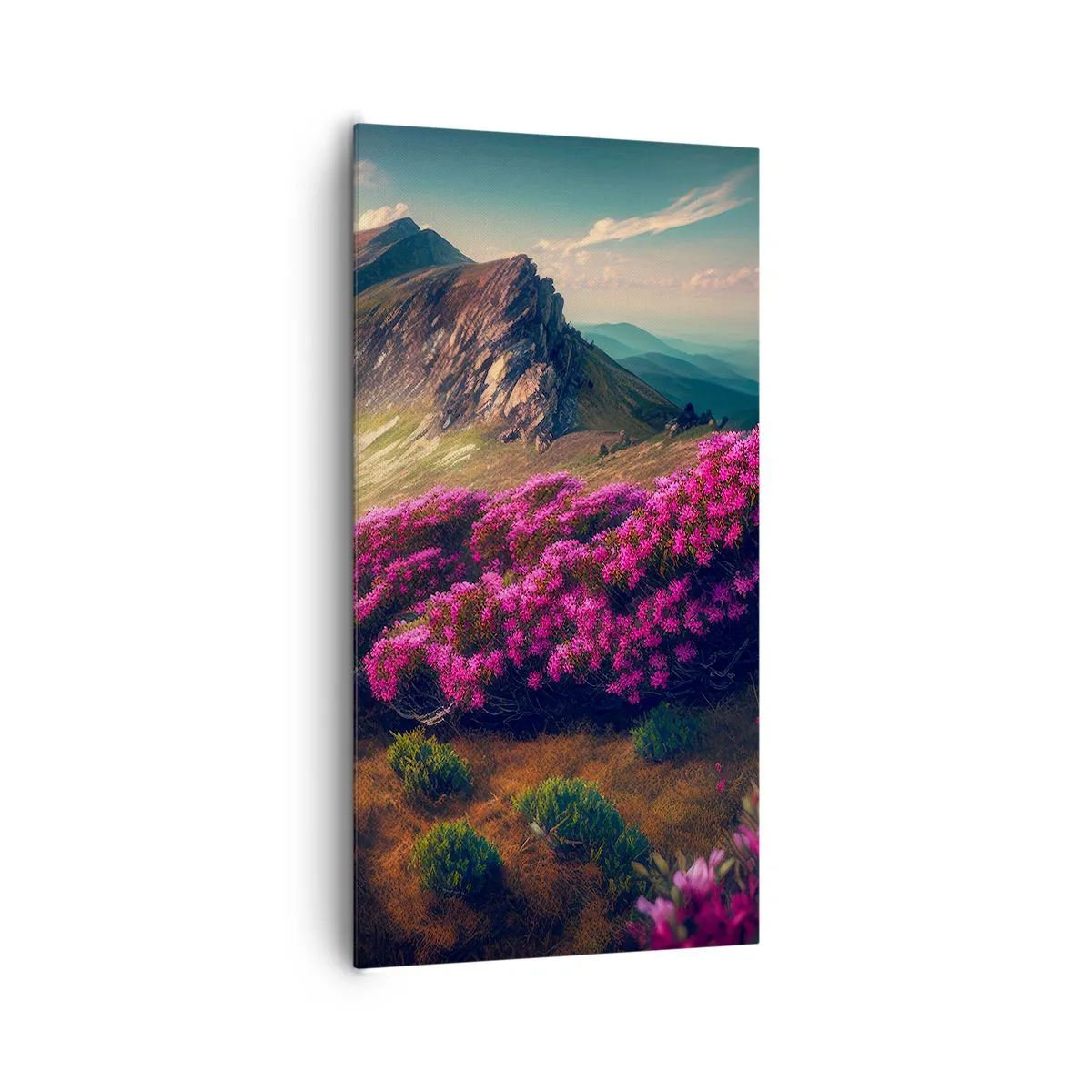 Schilderen op canvas - Zomer in de bergen - 65x120 cm