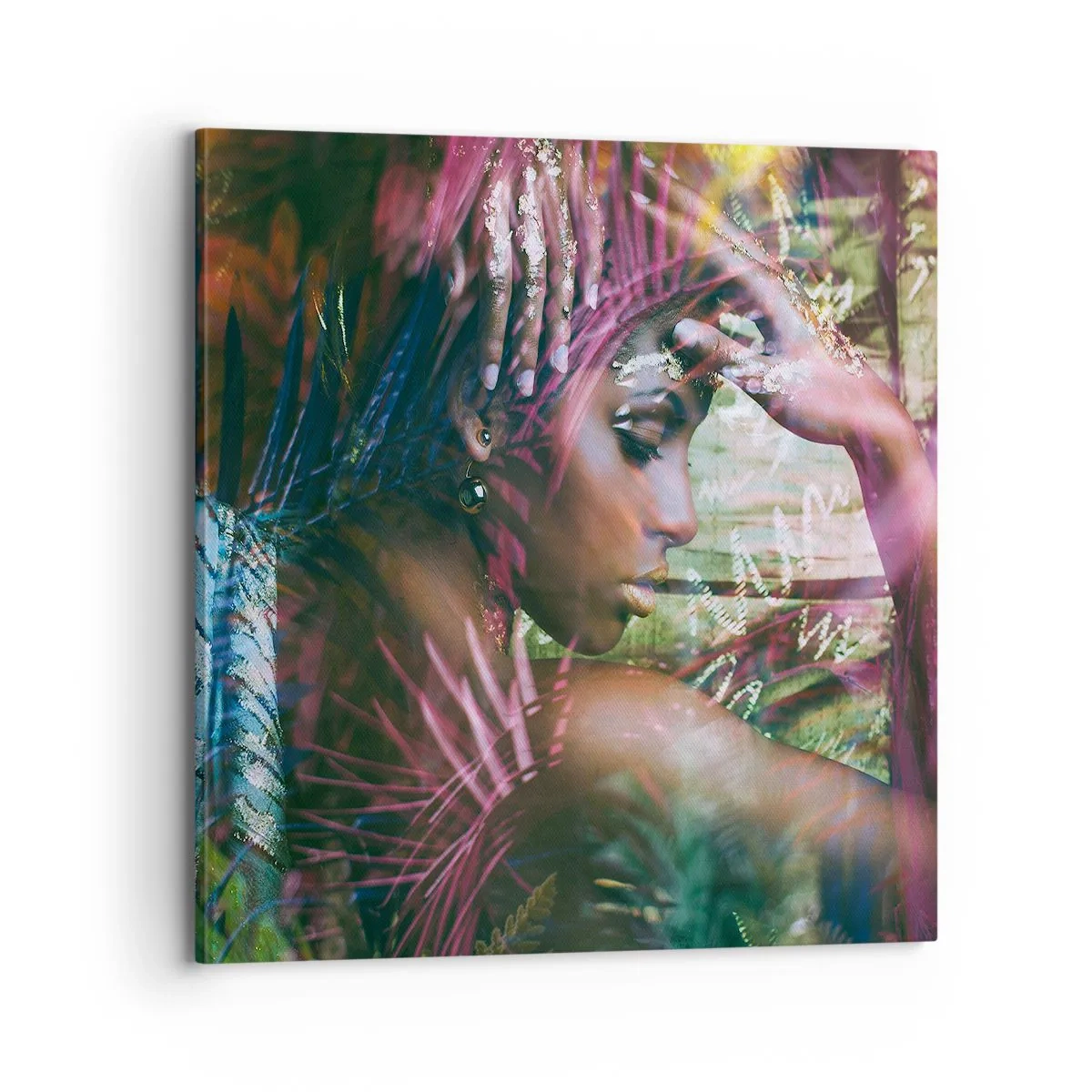 Schilderen op canvas - Moeder Natuur in de jungle - 70x70 cm