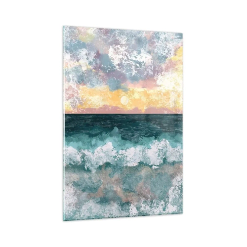 Schilderen op glas - Water, licht, lucht - 80x120 cm