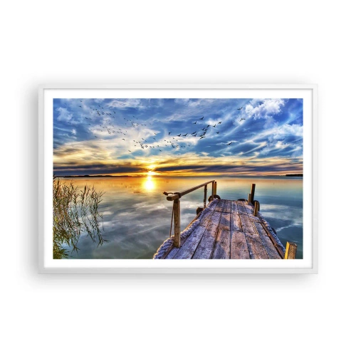 Poster in een witte lijst - De wind gaat rusten - 91x61 cm