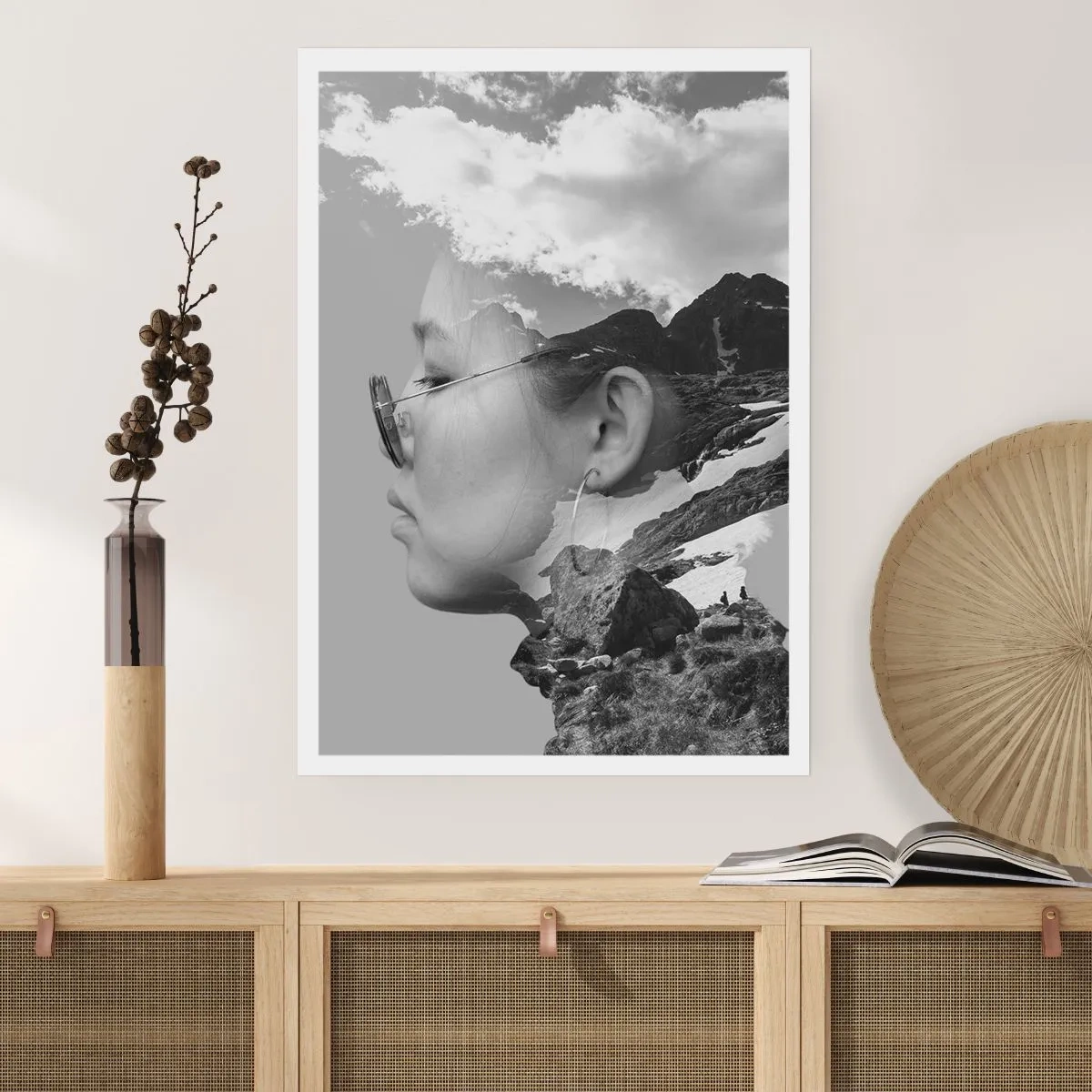 Poster - Top en bewolkt portret - 50x70 cm