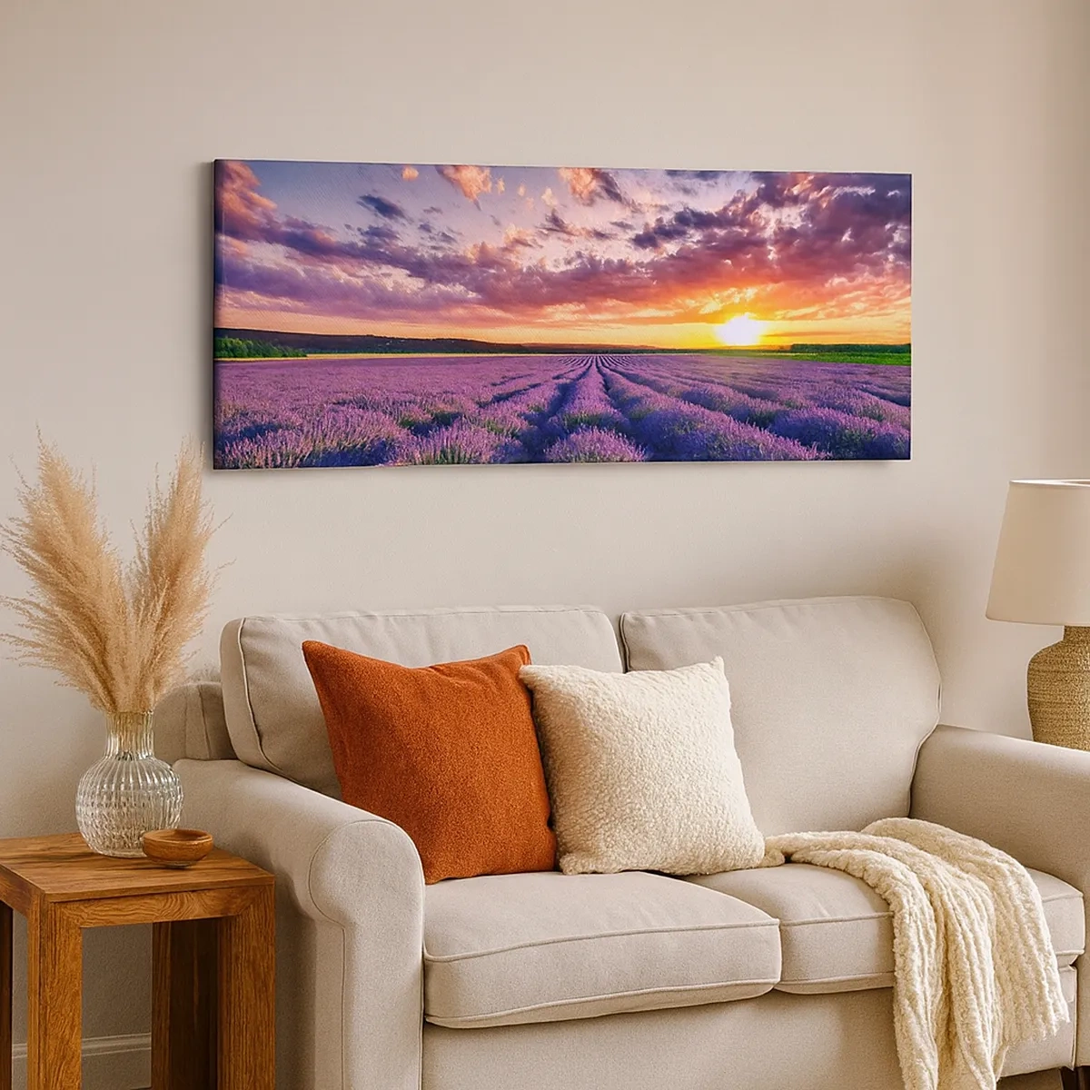 Schilderen op canvas - Lavendel wereld - 30x30 cm