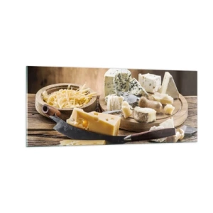 Schilderen op glas - Glimlach naar de kaas - 100x40 cm