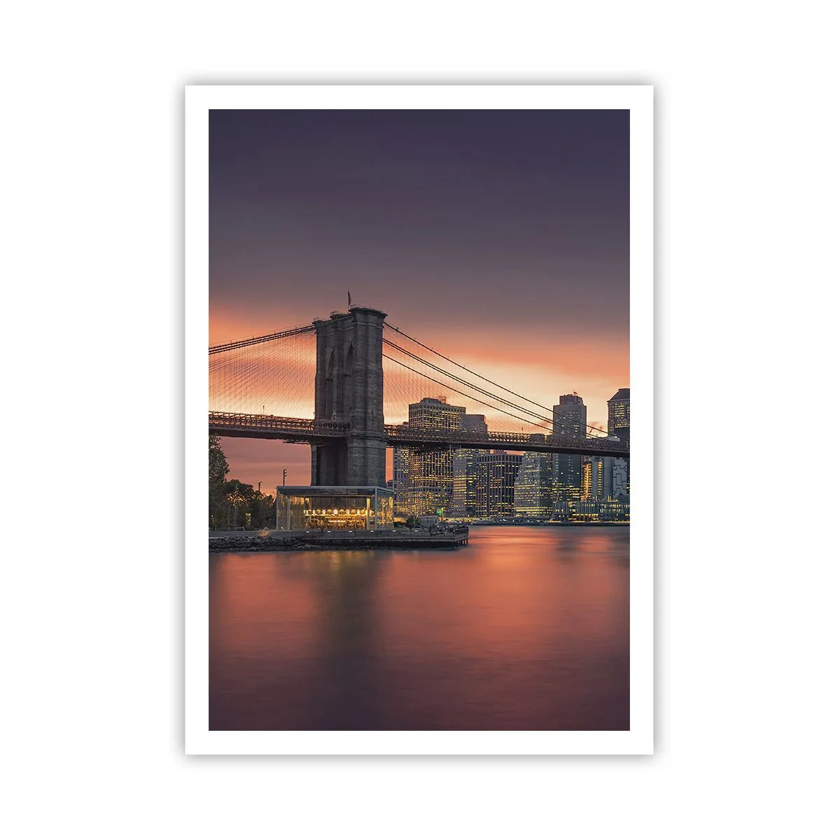 Poster - Ondergedompeld in lila stilte - 70x100 cm