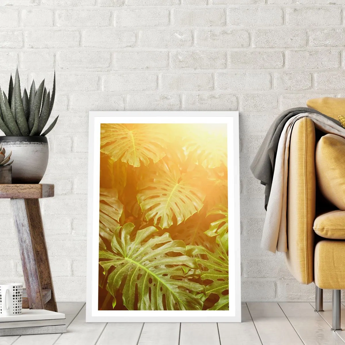 Poster in een witte lijst - In het groen treden... - 50x70 cm