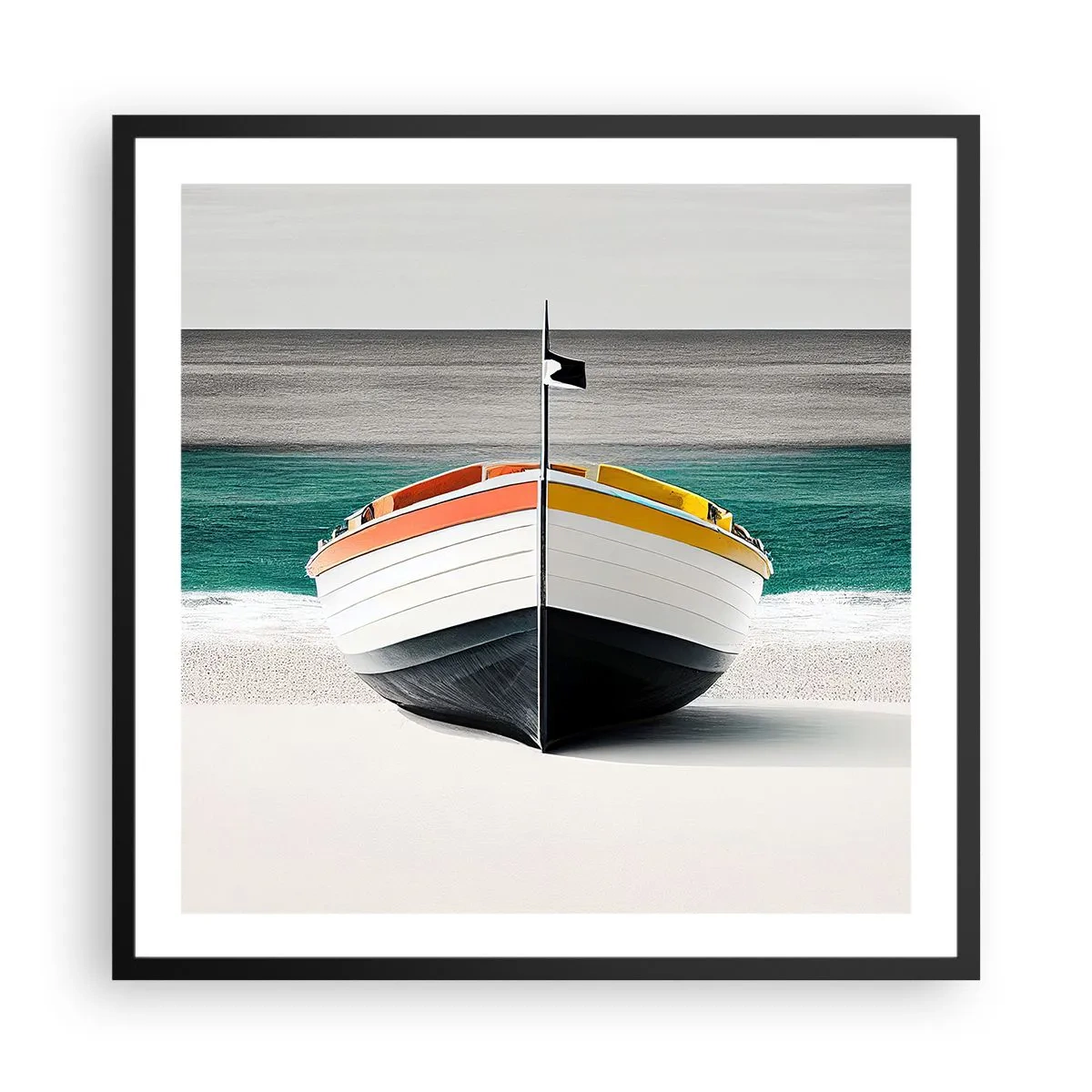 Poster in een zwarte lijst - Op zijn plaats - 60x60 cm