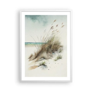 Poster in een witte lijst - Bedekt met zand - 50x70 cm
