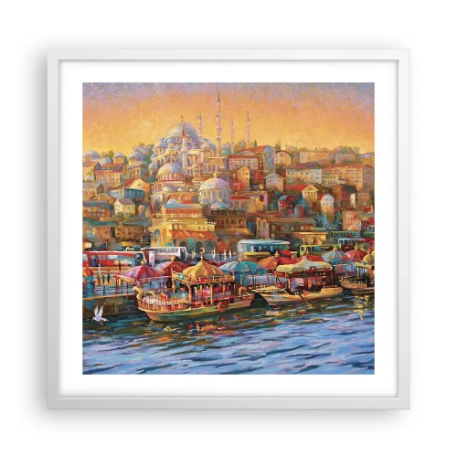 Poster in een witte lijst - Istanboel verhaal - 50x50 cm