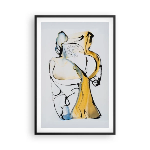 Poster in een zwarte lijst - Glazen abstractie - 61x91 cm
