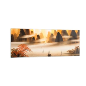 Schilderen op glas - Verder dan het Verre Oosten - 140x50 cm