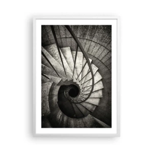 Poster in een witte lijst - De trap op, de trap af - 50x70 cm