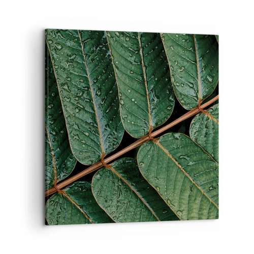 Schilderen op canvas - In een groen ritme - 60x60 cm