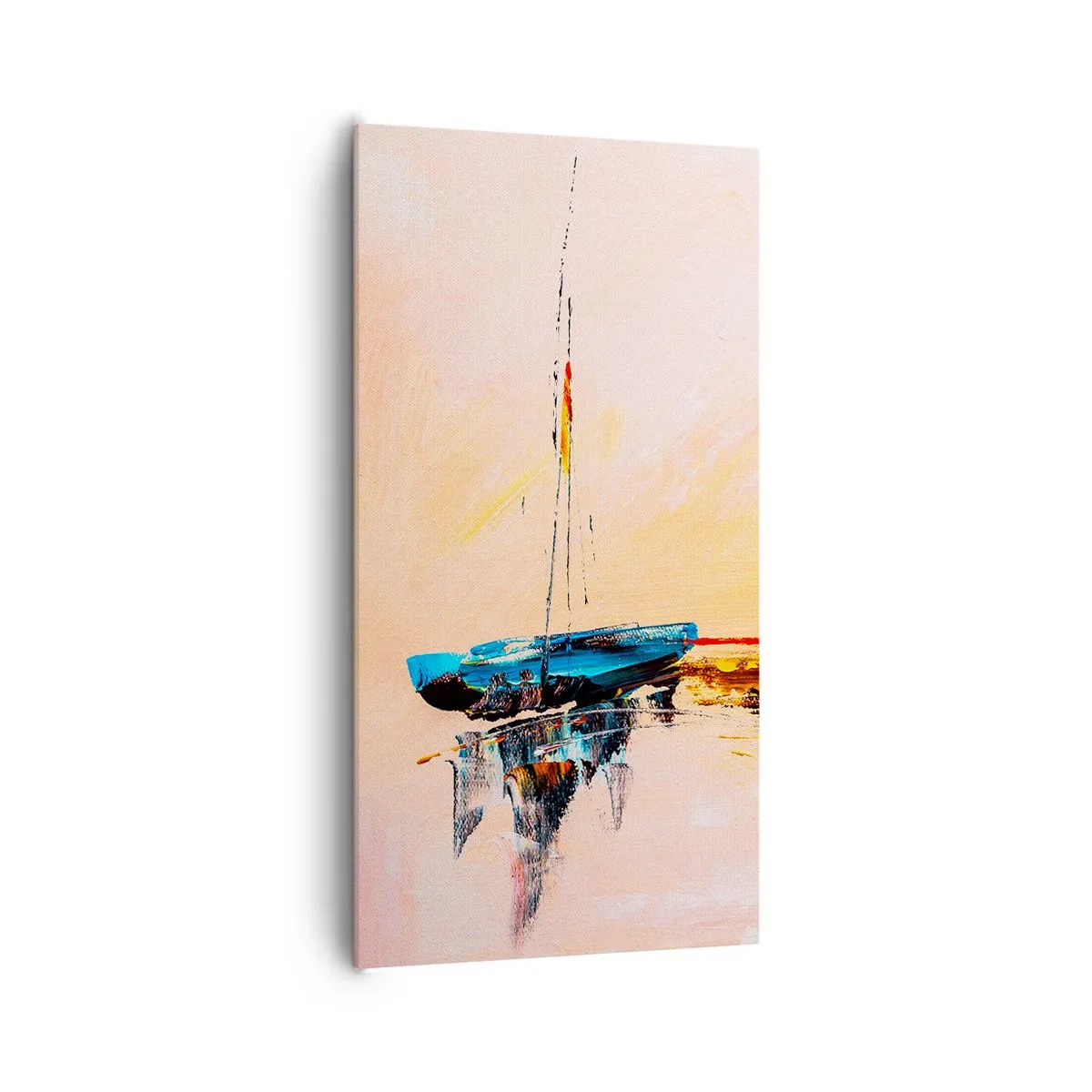 Schilderen op canvas - Avond in de jachthaven - 65x120 cm