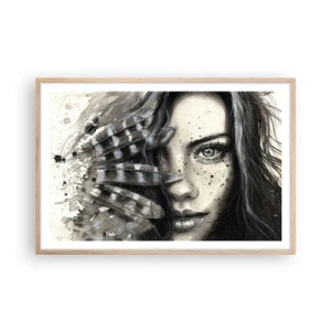 Een poster in een licht eiken lijst - Wilde schoonheid - 91x61 cm