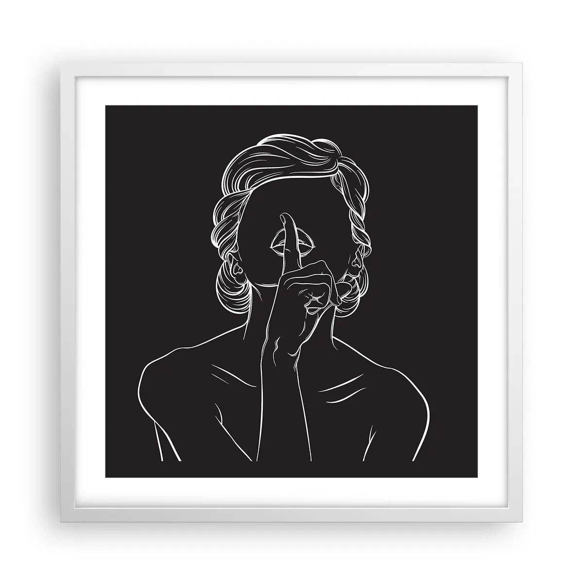 Poster in een witte lijst - Schoonheid bloeit in stilte - 50x50 cm