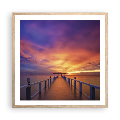 Een poster in een licht eiken lijst - Zonder einde - 60x60 cm