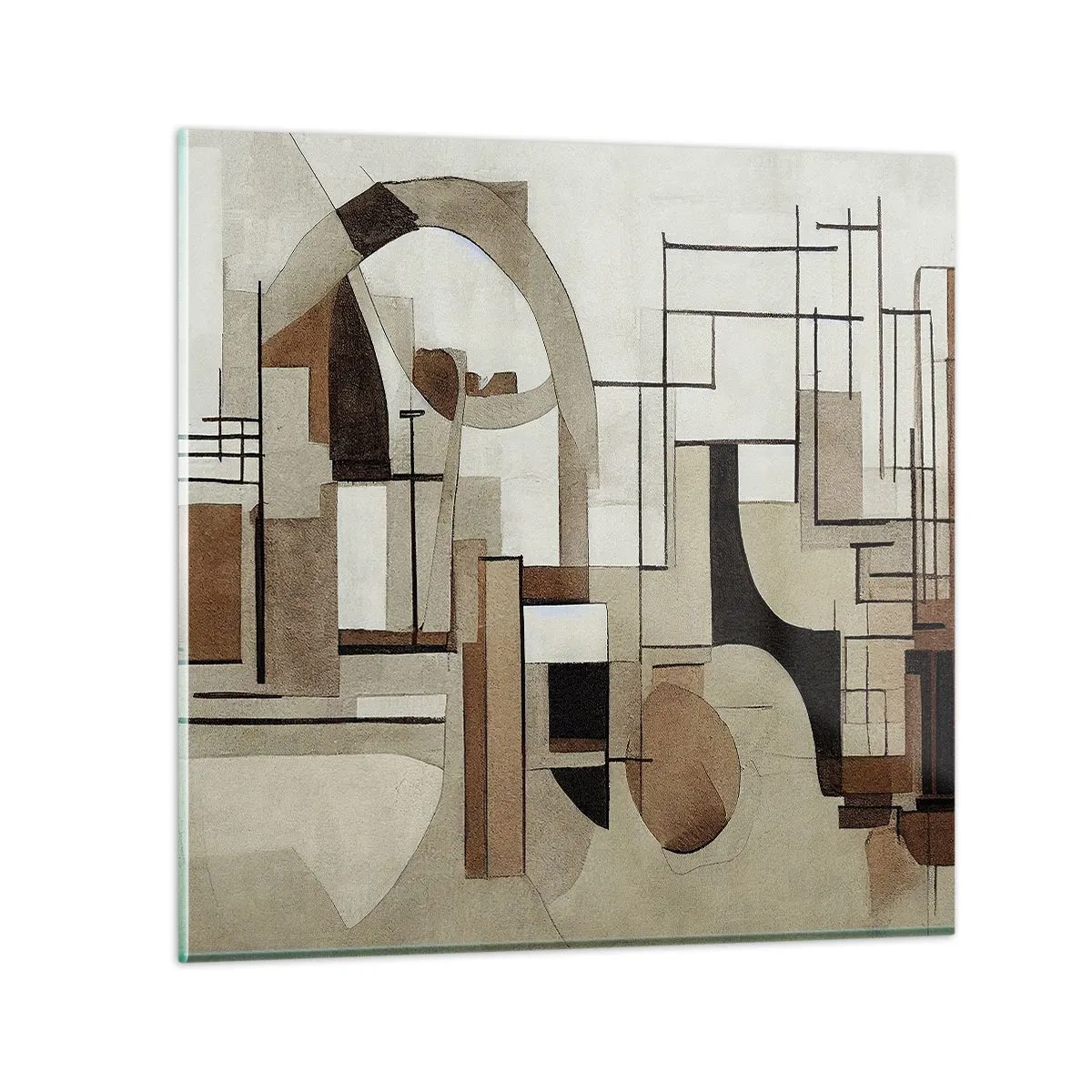 Schilderen op glas - Stadslandschap 2.0 - 40x40 cm