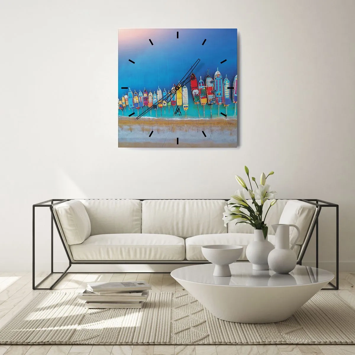 Wandklok - Klok - Vanuit vogelperspectief - 30x30 cm