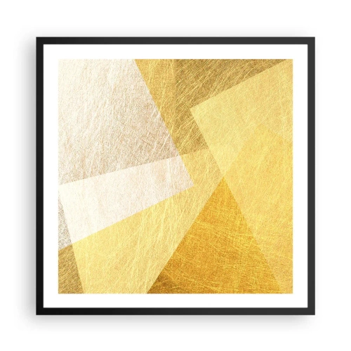 Poster in een zwarte lijst - Geometrie weer - 60x60 cm