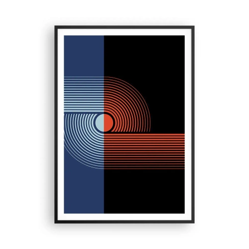 Poster in een zwarte lijst - In een geometrische omhelzing - 70x100 cm