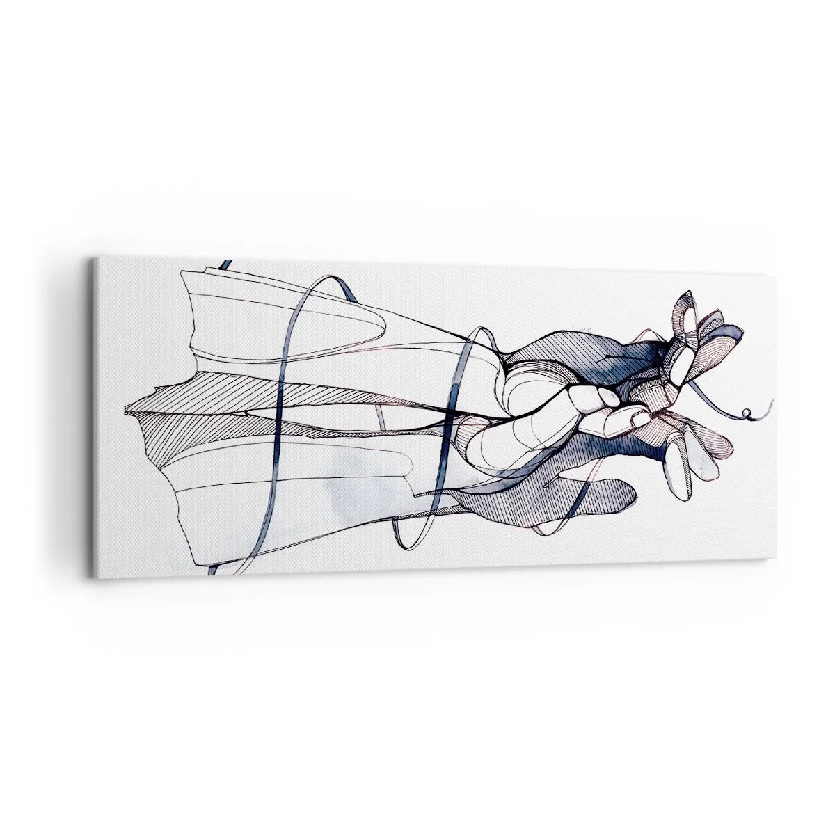 Schilderen op canvas - Touch-studie - 120x50 cm