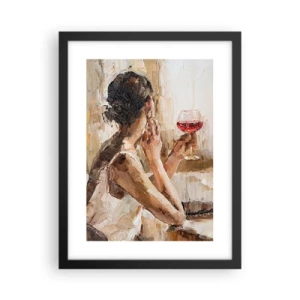 Poster in een zwarte lijst - De smaak van een goed moment - 30x40 cm