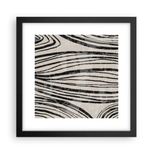 Poster in een zwarte lijst - Lijnoverstromingsvlakte - 30x30 cm